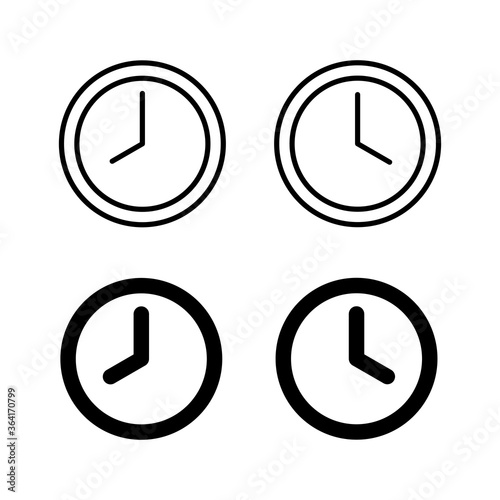 set of Clock icons. Time icon vector. Clock vector icon