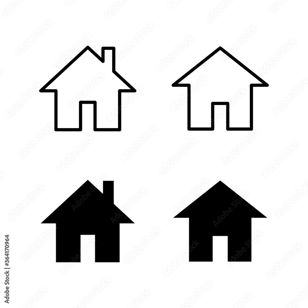 set of Home icons. House vector icon. Address