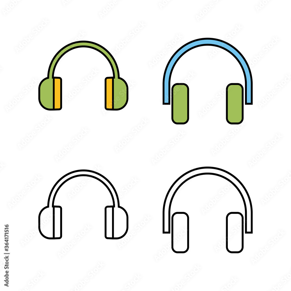 set of Headphone icons. Headphone vector icon. Call us. Contact us set of Headphone icons. Headphone vector icon. Call us. Contact us
