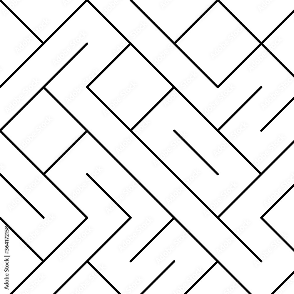 Abstract black and white labyrinthine pattern, with right angles and paths. Abstract black and white labyrinthine pattern, with right angles and paths.