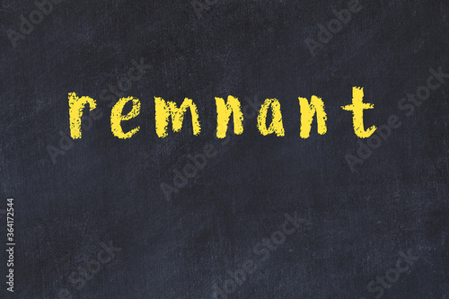 Quadro em tela Black chalkboard with inscription remnant on in