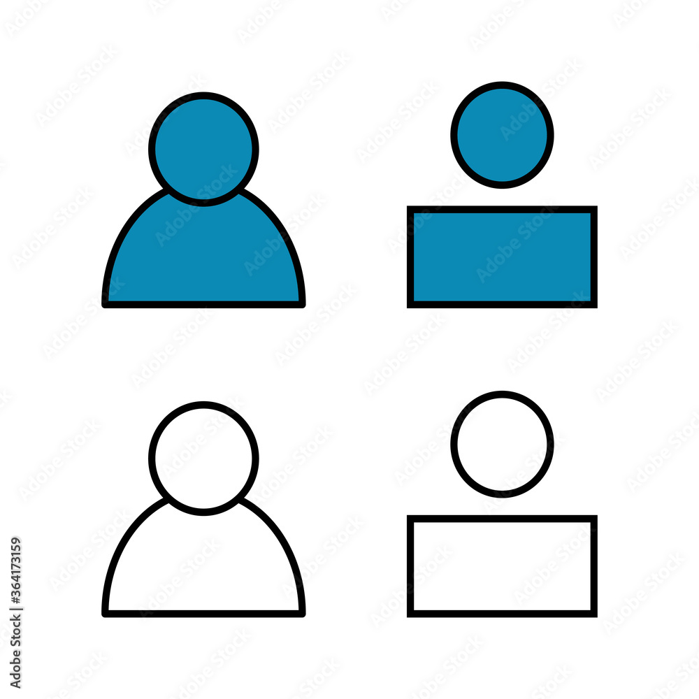 Set of people icons. person icon. User vector icon Set of people icons. person icon. User vector icon