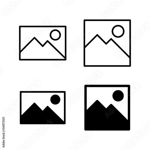 Set of Picture icons. Picture vector icon. photo gallery icon vector