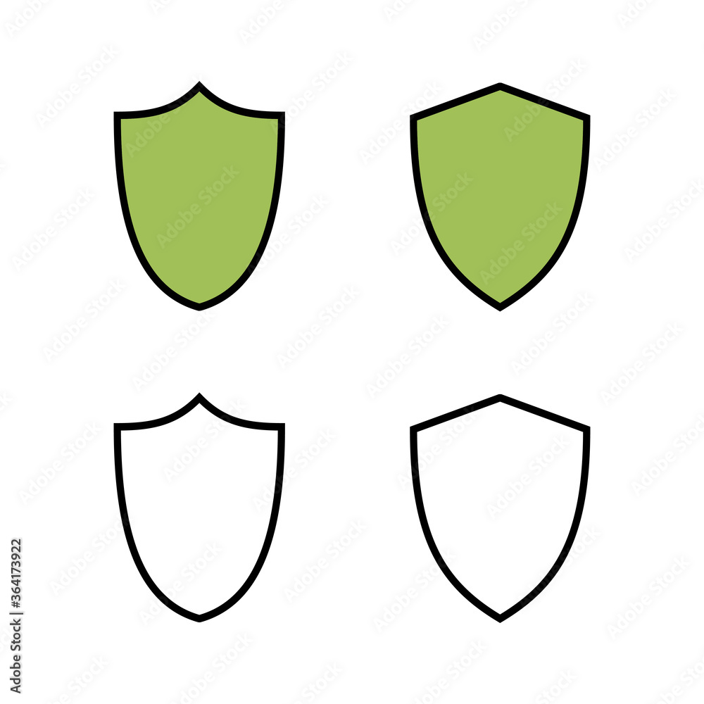 Set of Shield vector icons. Protection icon vector. Security vector icon