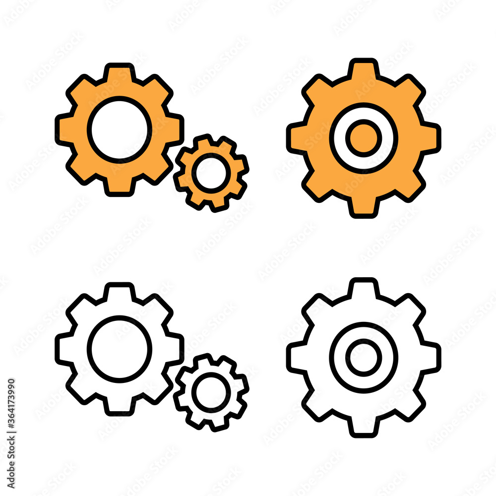 Set of setting Icons. ting vector icon. Cog tings Icon Symbol. Gear Set of setting Icons. ting vector icon. Cog tings Icon Symbol. Gear