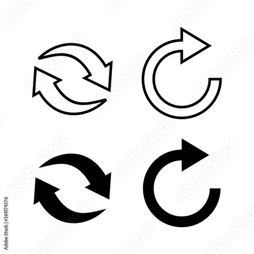 Set of Refresh icons. Reload icon vector. Update icon. convert icon