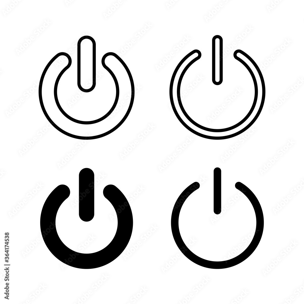 Set of Power icons. Power Switch Icon. Start power icon Set of Power icons. Power Switch Icon. Start power icon