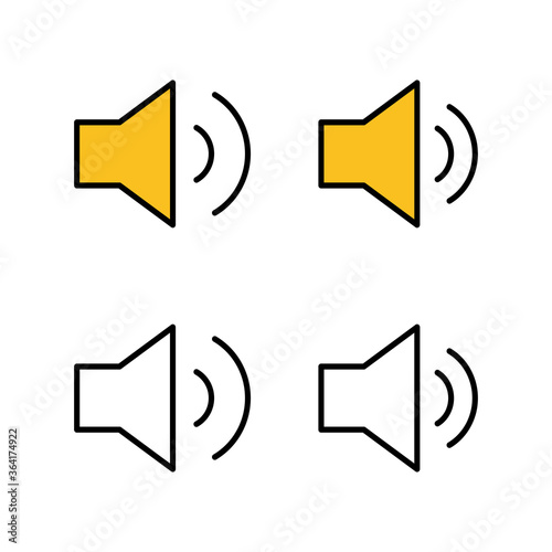 Set of Speaker icons. Volume icon. Loudspeaker icon vector. Audio. Sound