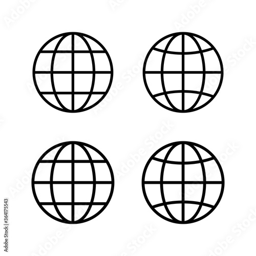 Set of Web icons. Website vector icon. Internet world vector
