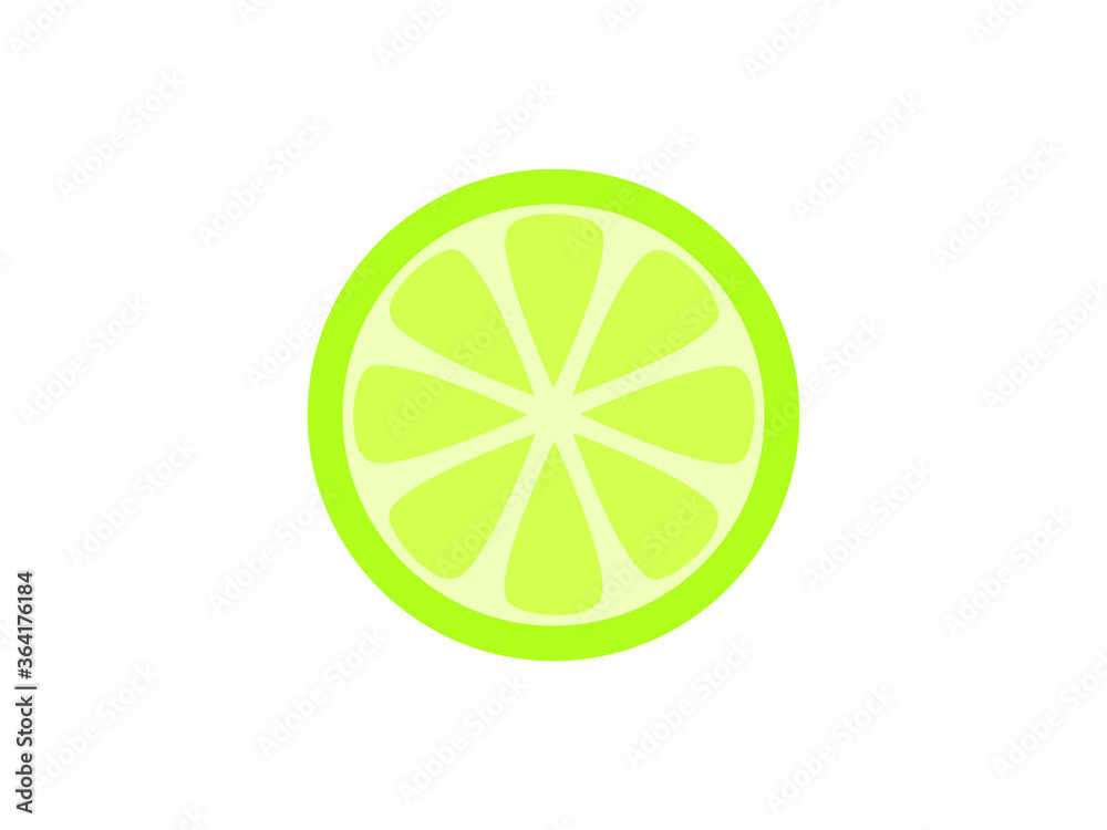 Citrus fruit. Fresh lemon, lime Slices Vector illustration isolated on white background. Citrus fruit. Fresh lemon, lime Slices Vector illustration isolated on white background.