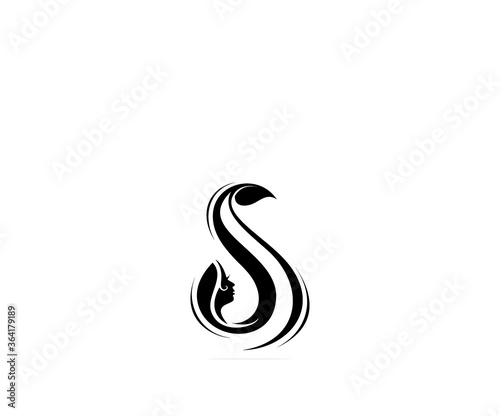 Letter s logo design salon beauty