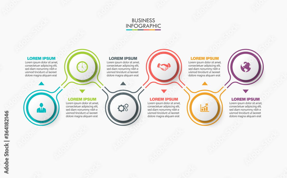 Naklejka premium Business data visualization. timeline infographic icons designed for abstract background template milestone element modern diagram process technology digital marketing data presentation chart Vector