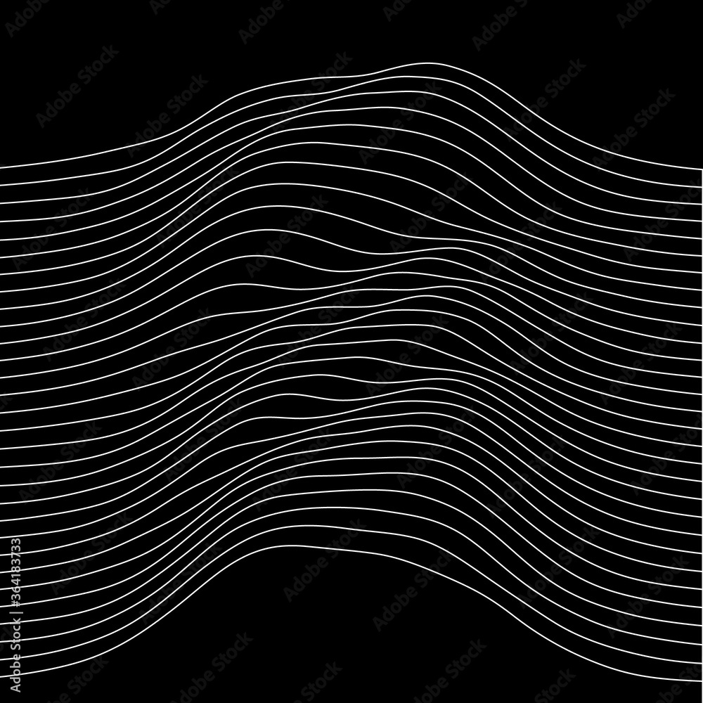 Abstract black and white line art, with curvature and overlapping geometries. Abstract black and white line art, with curvature and overlapping geometries.