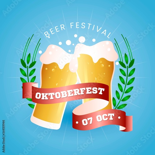 OKTOBERFEST CONCEPT WITH GRADIENT COLOR