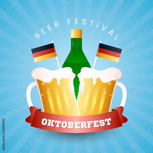 OKTOBERFEST CONCEPT WITH GRADIENT COLOR