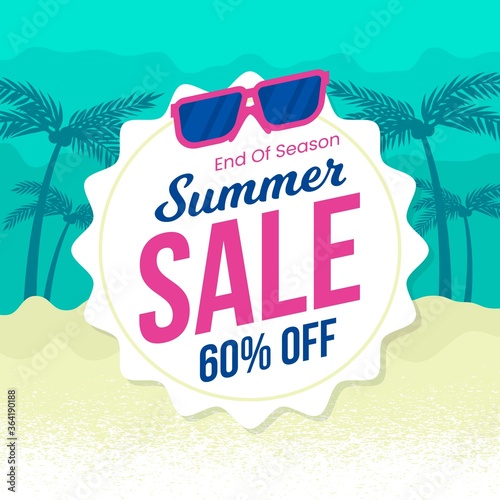 SUMMER SALE BACKGROUND IN FLAT DESIGN