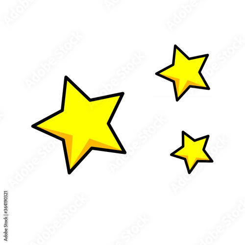 Stars Vector Flat Design for Icon, Symbol, Graphic Resources, and Logo. Full-Color Version