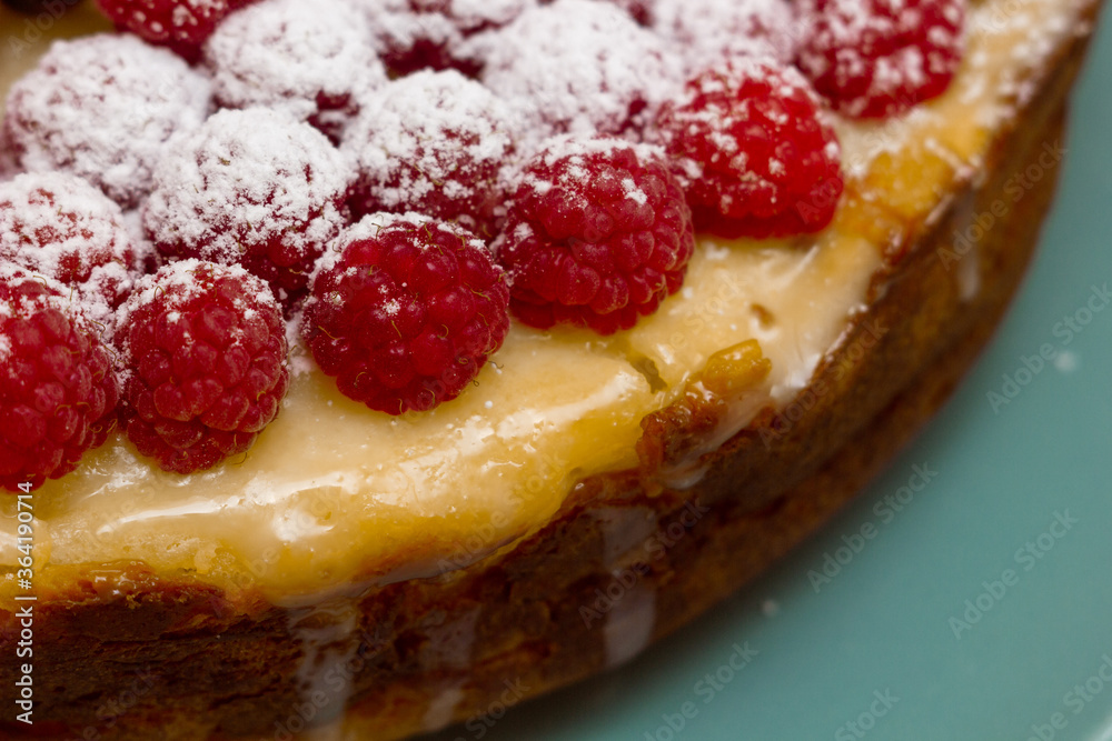 Homemade Cheesecake with Fresh Raspberries and Currants - Healthy Organic Summer Dessert Cheesecake Pie. Vanilla Cheese Cake with Wild Berry Homemade Cheesecake with Fresh Raspberries and Currants - Healthy Organic Summer Dessert Cheesecake Pie. Vanilla Cheese Cake with Wild Berry
