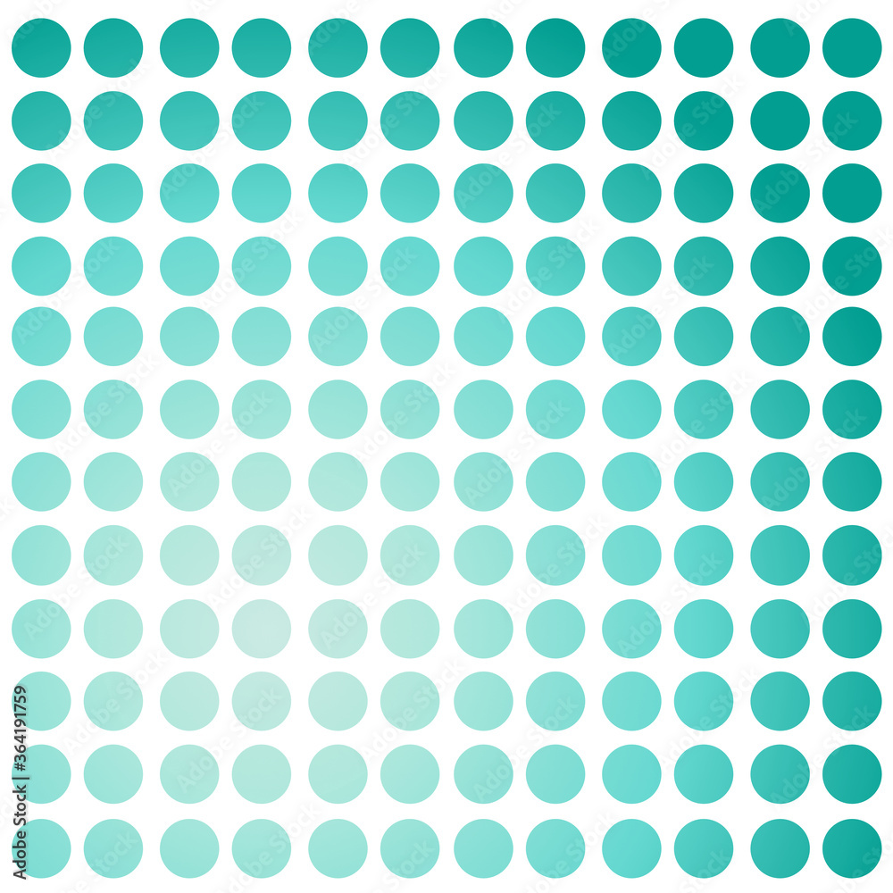 Seamless pattern polka dots with gradient effect isolated on white background. Suitable for wrapping paper, wallpaper, fabric, backdrop and etc.