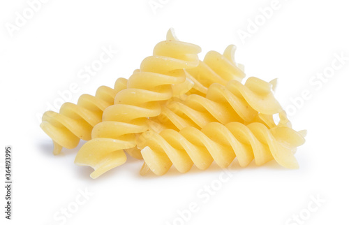 Naklejka raw pasta isolated on white background