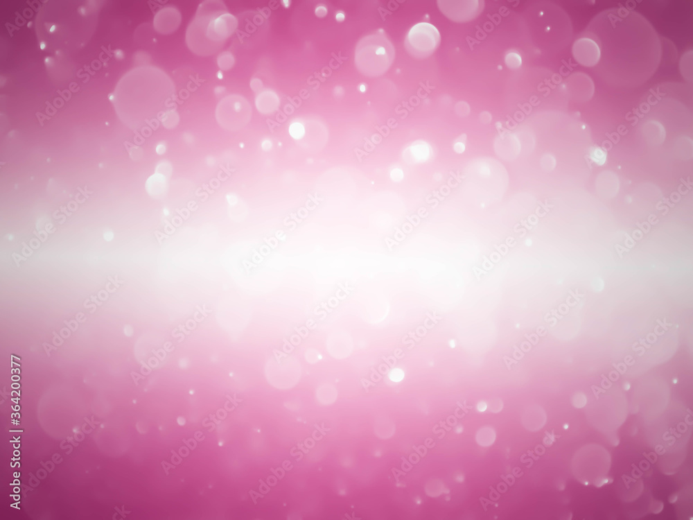 Abstract pink bokeh lights with soft light background. Blur wall.