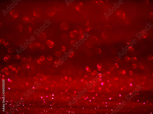Abstract red bokeh lights with soft light background. Blur wall.