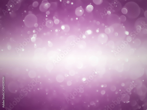 Abstract purple bokeh lights with soft light background. Blur wall.