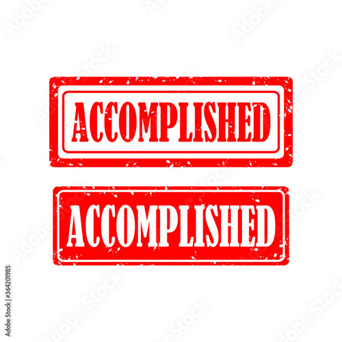 Accomplished Grunge rubber stamp set.
vector illustration