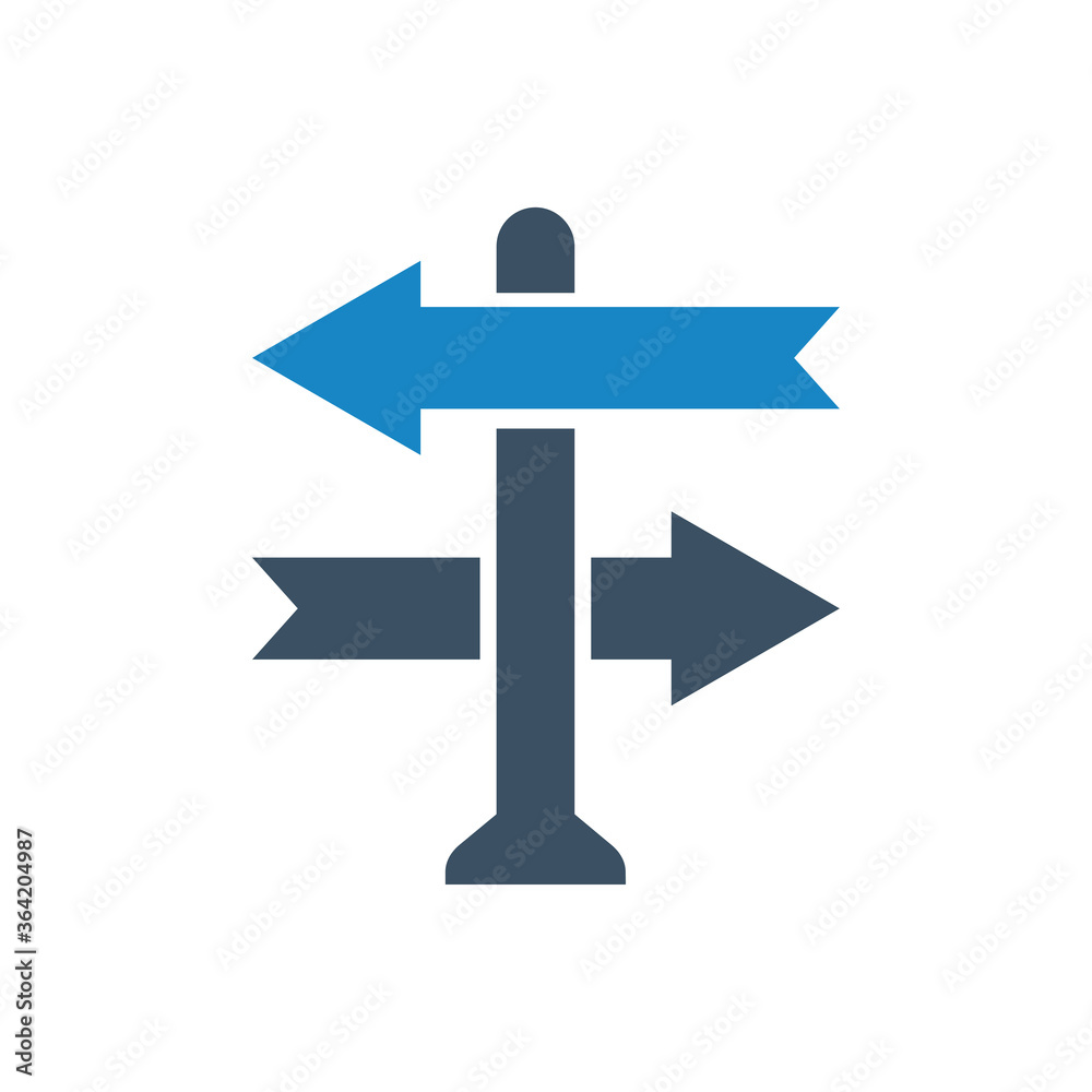 Direction sign icon Direction sign icon