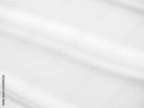 Abstract white fabric texture background. Cloth soft wave. Creases of satin, silk, and cotton.