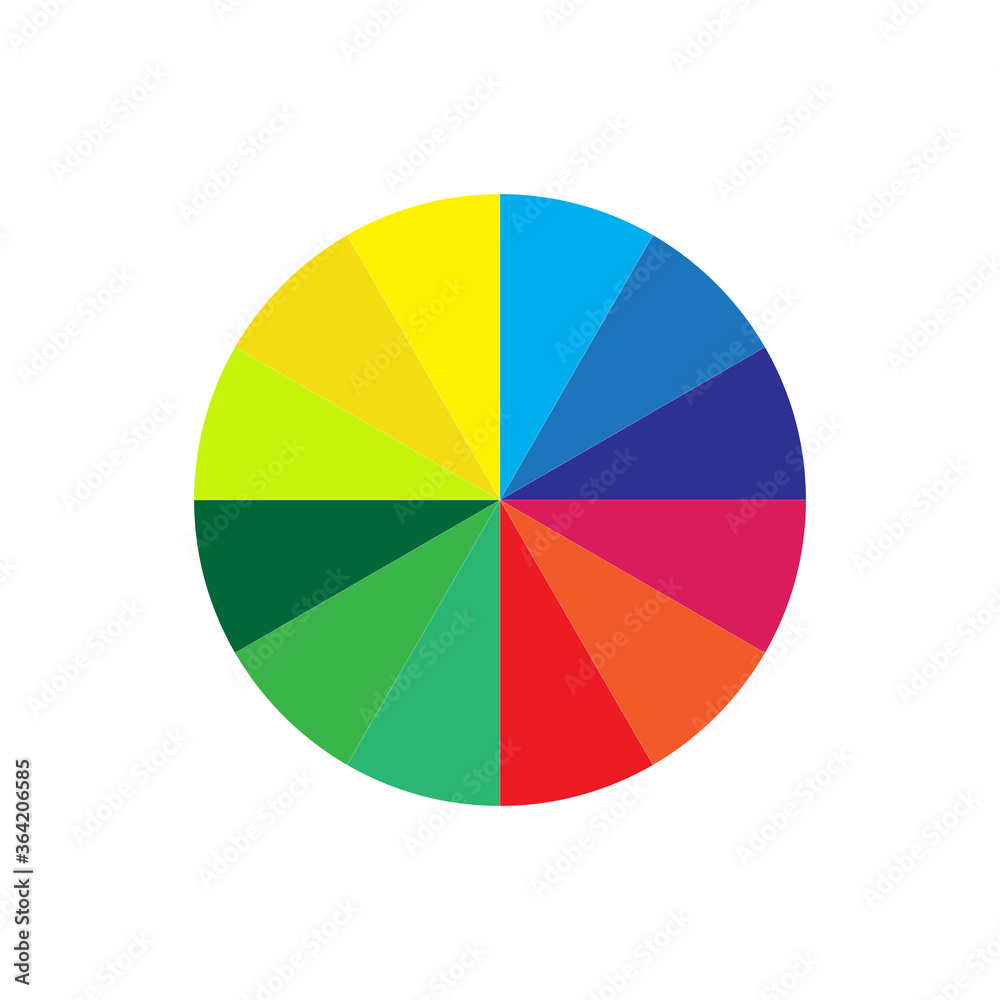 Fototapeta premium Color palette icon vector logo illustration flat style