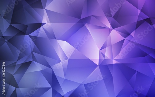 Dark Purple vector gradient triangles texture. Creative geometric illustration in Origami style with gradient. Completely new template for your banner.