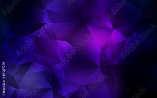 Dark Purple vector abstract mosaic background. Modern abstract illustration with triangles. Triangular pattern for your design.