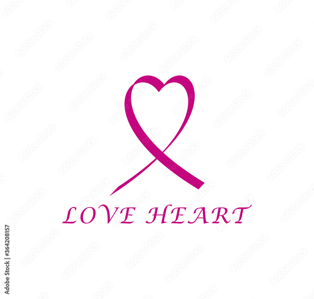Love heart icon vector logo design illustration