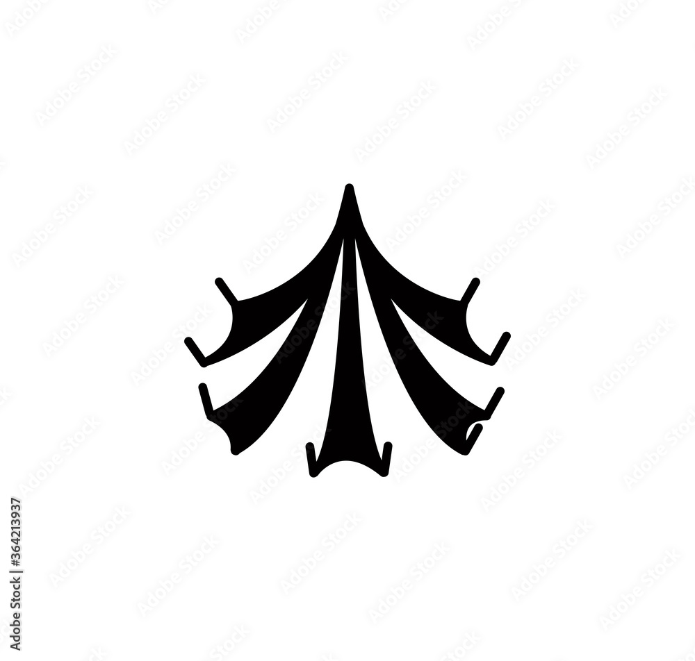 Tent icon vector logo design template Tent icon vector logo design template