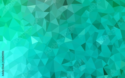 Light Green vector gradient triangles texture. Creative geometric illustration in Origami style with gradient. New template for your brand book.
