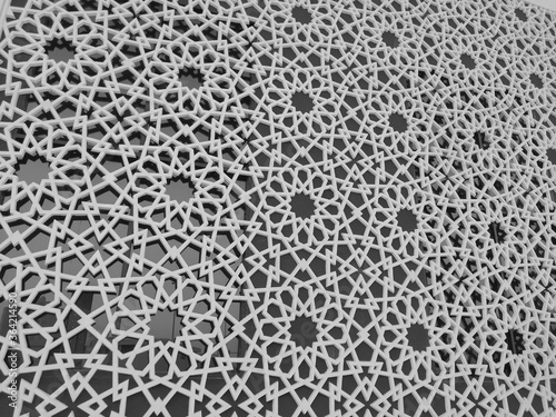 Принти на полотні Beautiful modern Arabesque pattern/design originating from ancient Islamic civilization in the Middle East