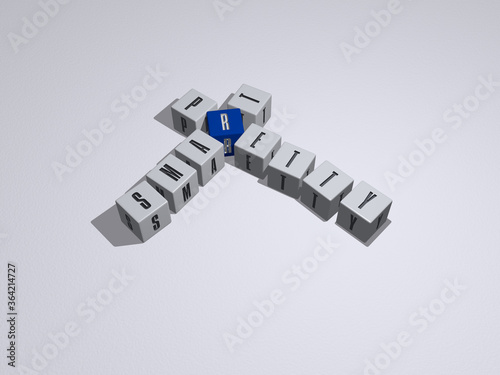combination of pretty smart built by cubic letters from the top perspective, excellent for the concept presentation. beautiful and girl