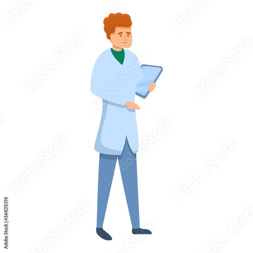 Staff sport doctor icon. Cartoon of staff sport doctor vector icon for web design isolated on white background