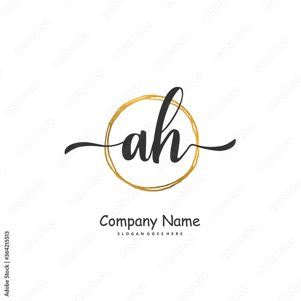 A H AH Initial handwriting and signature logo design with circle. Beautiful design handwritten logo for fashion, team, wedding, luxury logo. A H AH Initial handwriting and signature logo design with circle. Beautiful design handwritten logo for fashion, team, wedding, luxury logo.