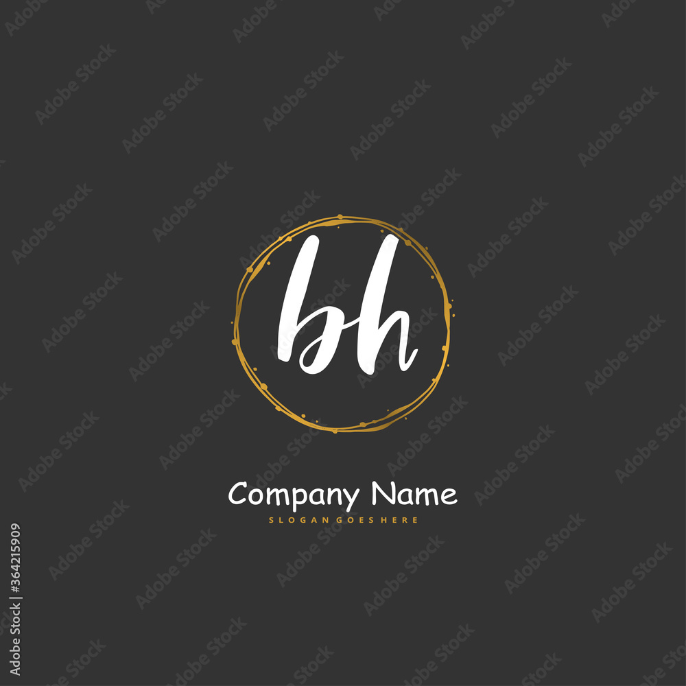B H BH Initial handwriting and signature logo design with circle. Beautiful design handwritten logo for fashion, team, wedding, luxury logo. B H BH Initial handwriting and signature logo design with circle. Beautiful design handwritten logo for fashion, team, wedding, luxury logo.
