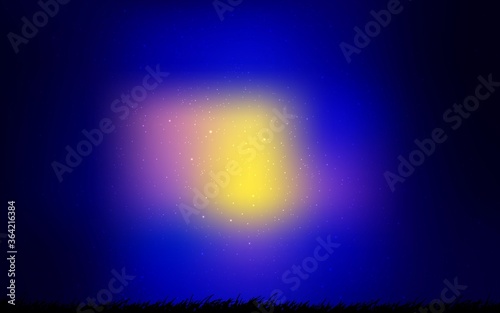 Dark Blue, Red vector background with astronomical stars. Shining illustration with sky stars on abstract template. Best design for your ad, poster, banner.