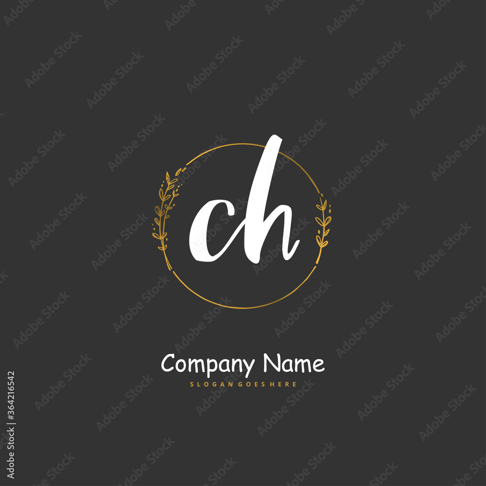C H CH Initial handwriting and signature logo design with circle. Beautiful design handwritten logo for fashion, team, wedding, luxury logo. C H CH Initial handwriting and signature logo design with circle. Beautiful design handwritten logo for fashion, team, wedding, luxury logo.