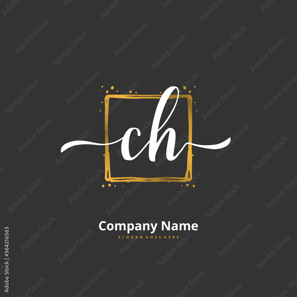 C H CH Initial handwriting and signature logo design with circle. Beautiful design handwritten logo for fashion, team, wedding, luxury logo. C H CH Initial handwriting and signature logo design with circle. Beautiful design handwritten logo for fashion, team, wedding, luxury logo.