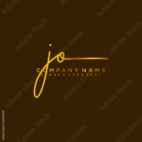 JO initials signature logo. Handwriting logo vector templates. Logo for business, beauty, fashion, signature.