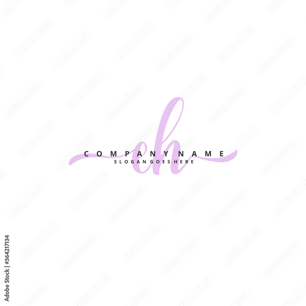 E H EH Initial handwriting and signature logo design with circle. Beautiful design handwritten logo for fashion, team, wedding, luxury logo.