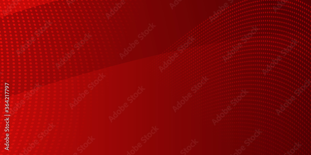 Abstract red background of curved surfaces and halftone dots in red colors Abstract red background of curved surfaces and halftone dots in red colors