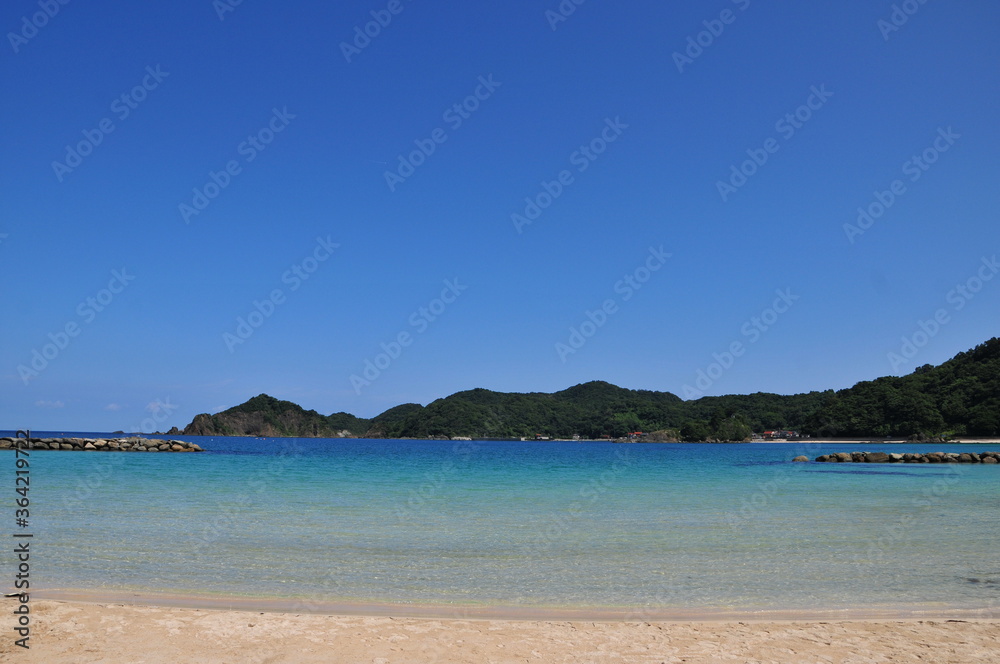 山陰の日本海を望む絶景ビーチ Scenic beach in the Japanese countryside