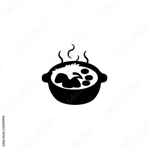 Shallow Pan of Food Flat Vector Icon. Isolated Dish, Healthy Eating Illustration