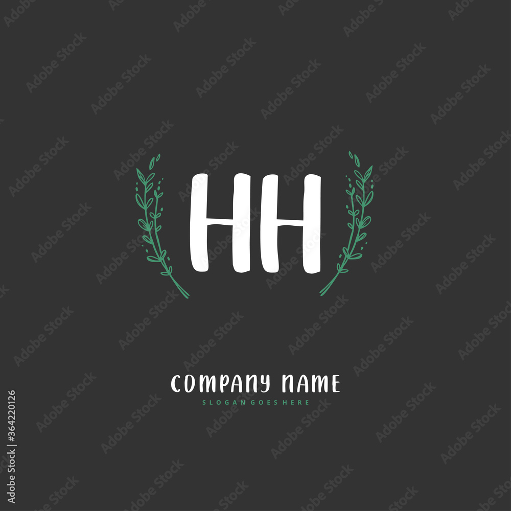 H HH Initial handwriting and signature logo design with circle. Beautiful design handwritten logo for fashion, team, wedding, luxury logo. H HH Initial handwriting and signature logo design with circle. Beautiful design handwritten logo for fashion, team, wedding, luxury logo.